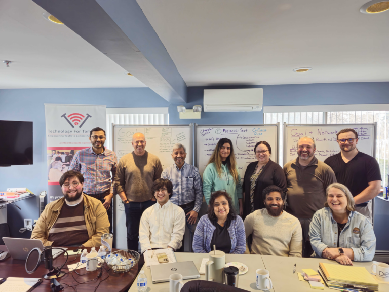 The entire technology for tomorrow team group photo at a board meeting in February 2025 in the office