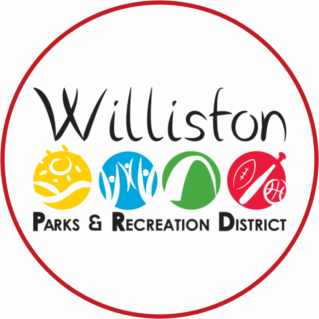 Williston Parks & Recs Logo inside of a red circle